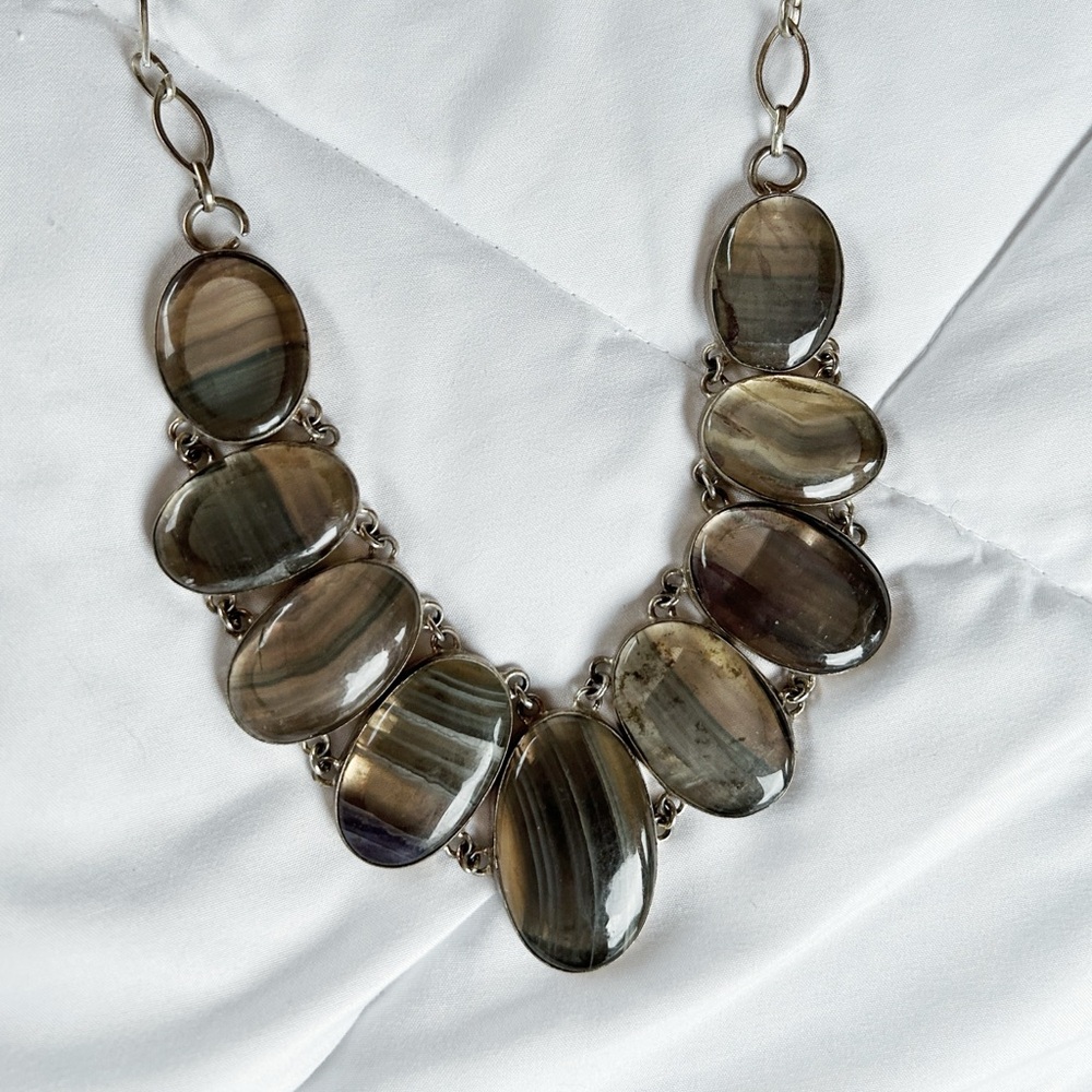 Sterling Silver Fluorite Necklace - image 3